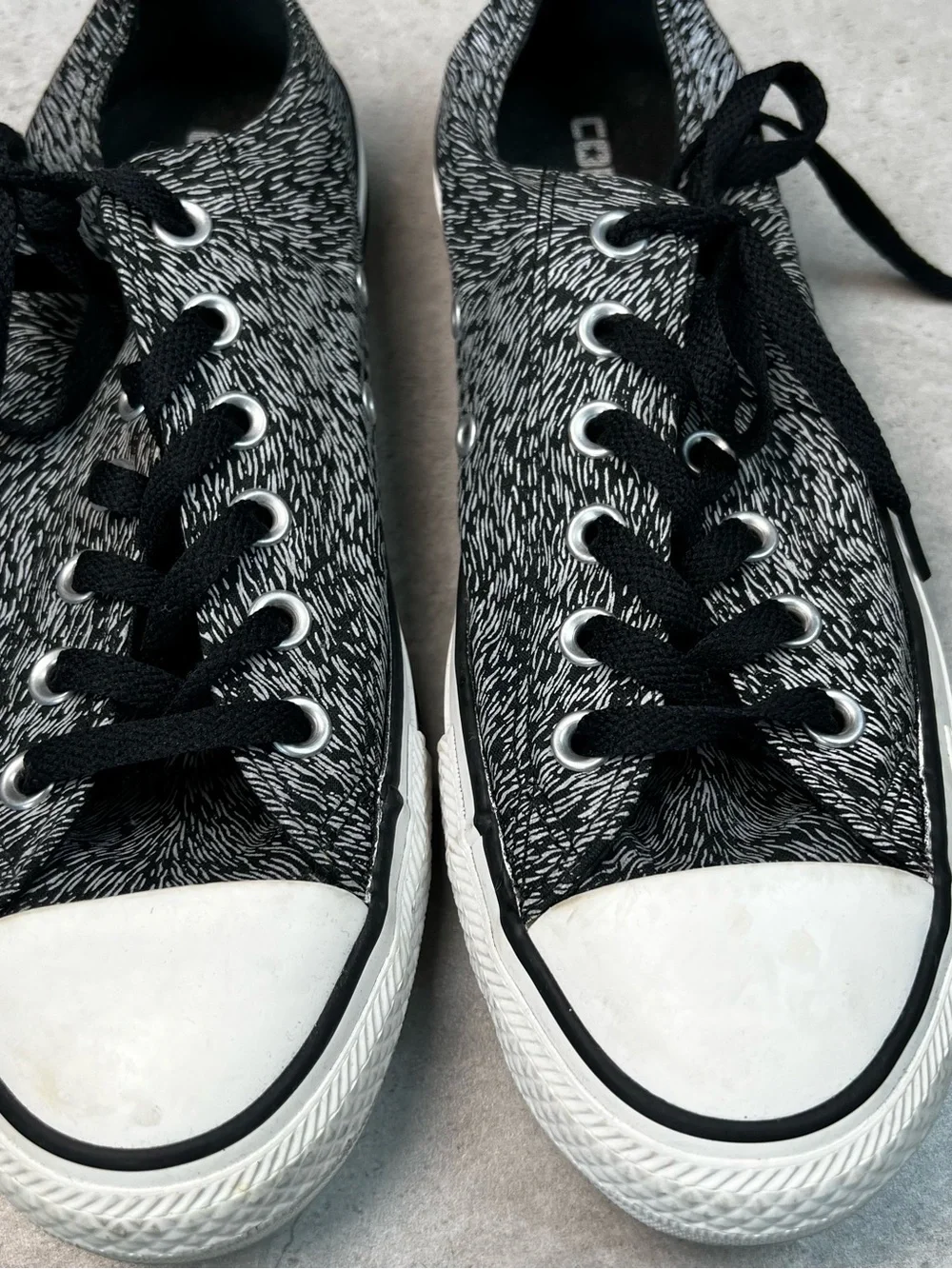 Converse Kids Black & White Low Top Sneakers
